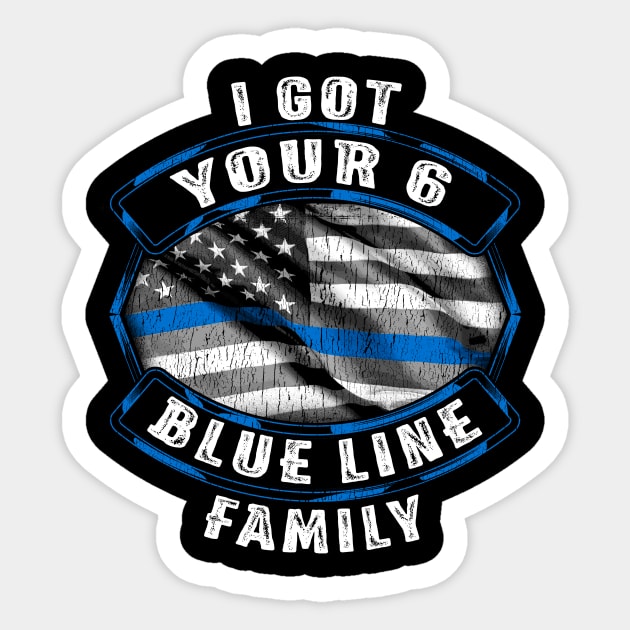 I Got You 6 Blue Line Family Sticker by guitar75